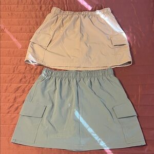 Girls Skort Bundle in Cream and Green Size 14/16 EUC